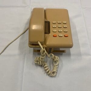 A telephone is sitting on the table