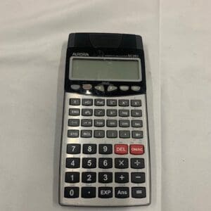 A calculator sitting on top of a table.