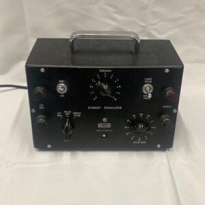 A black box with some buttons and wires