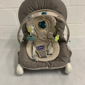 Chicco baby bouncer with toy bar.